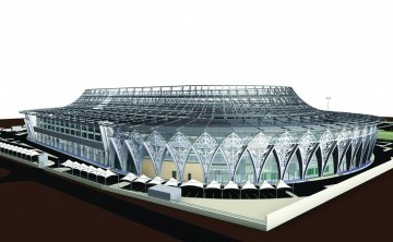 Structural framing for stadium - developed on BIM platform