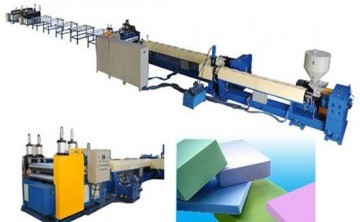 Production line for extruded polystyrene foam sheet